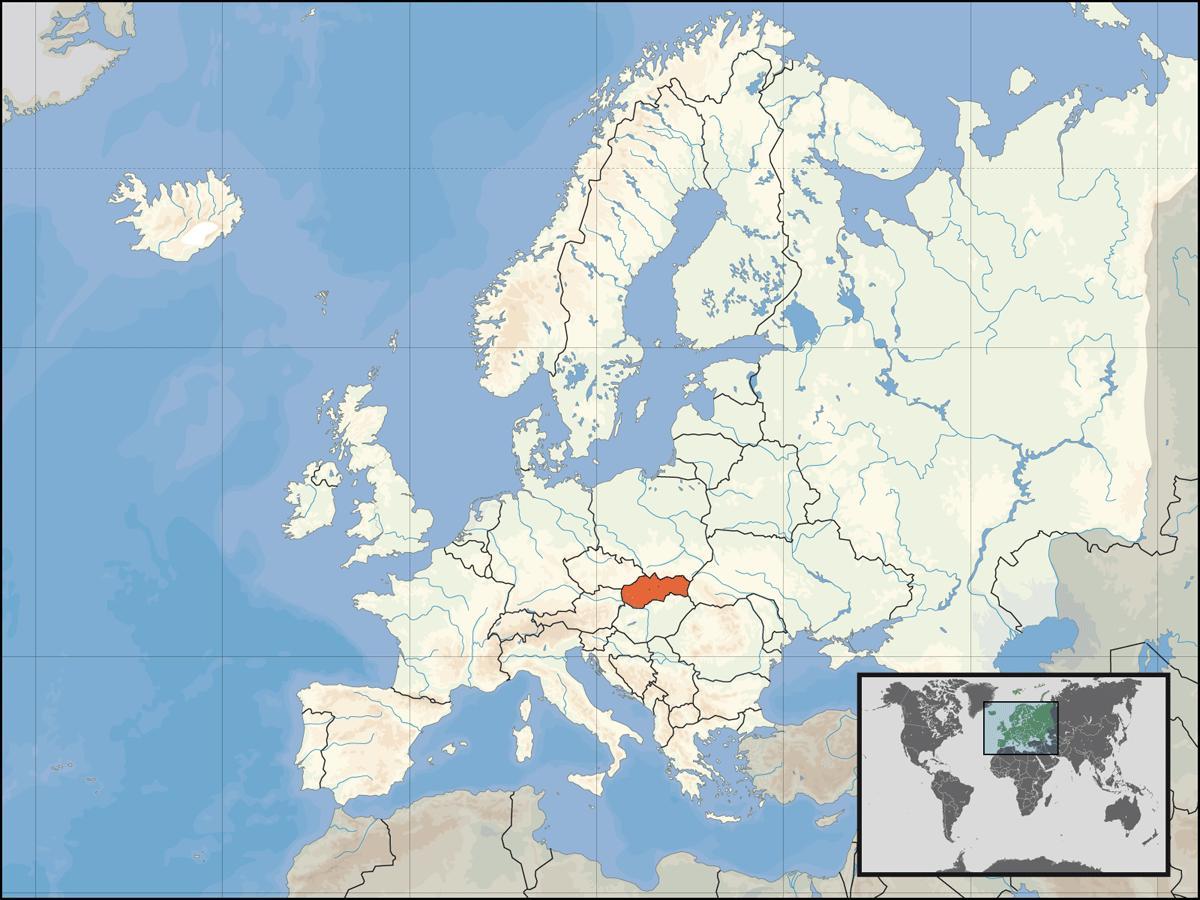 Slovensko poloha na mape sveta