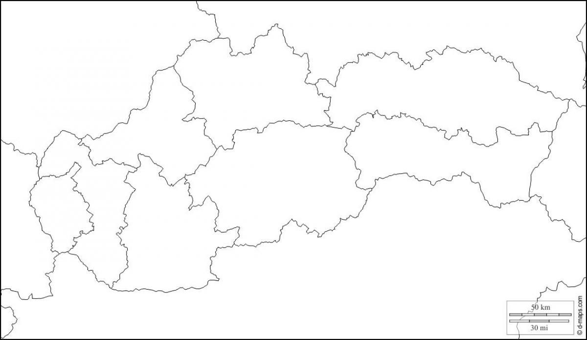 mapa Slovenska prázdne 