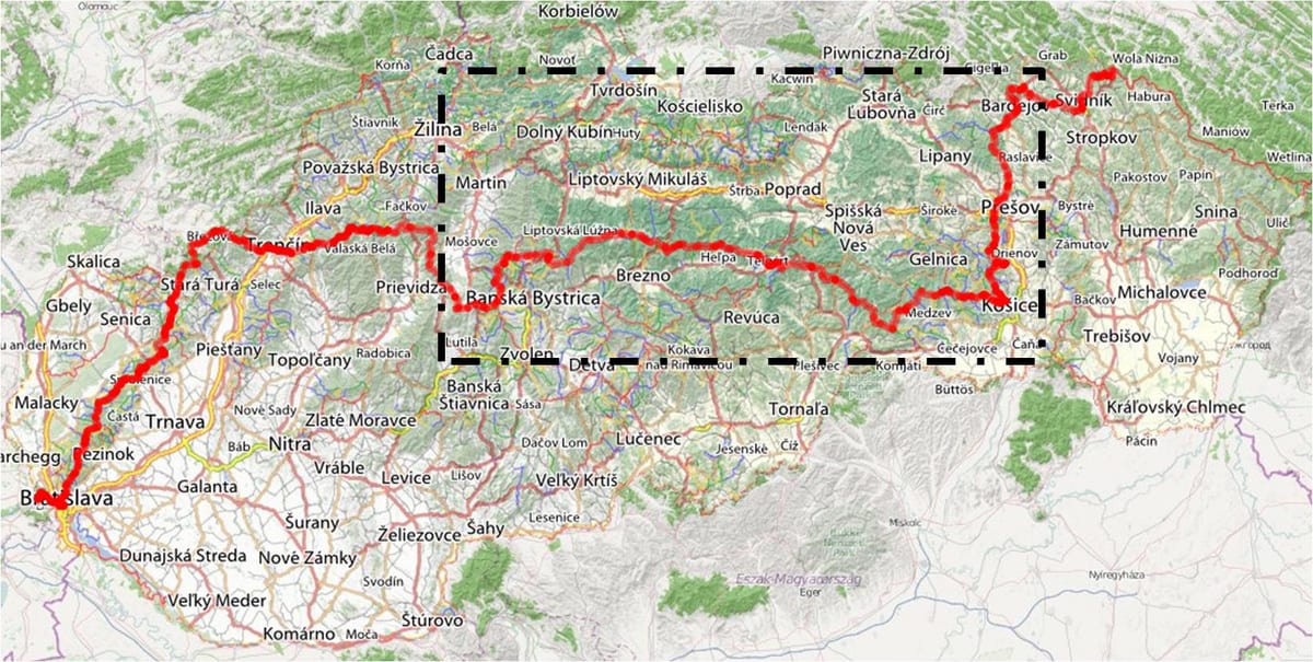 turistická mapa Slovenska