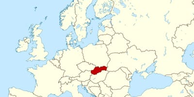 Mapa Slovenska, mapa európy