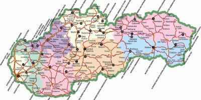 Slovensko, turistické atrakcie mapu
