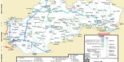 Slovensko vlak mapu