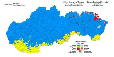 Mapa Slovenska etnický